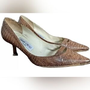 Jimmy Choo Snakeskin Heels EU 37 US 6.5